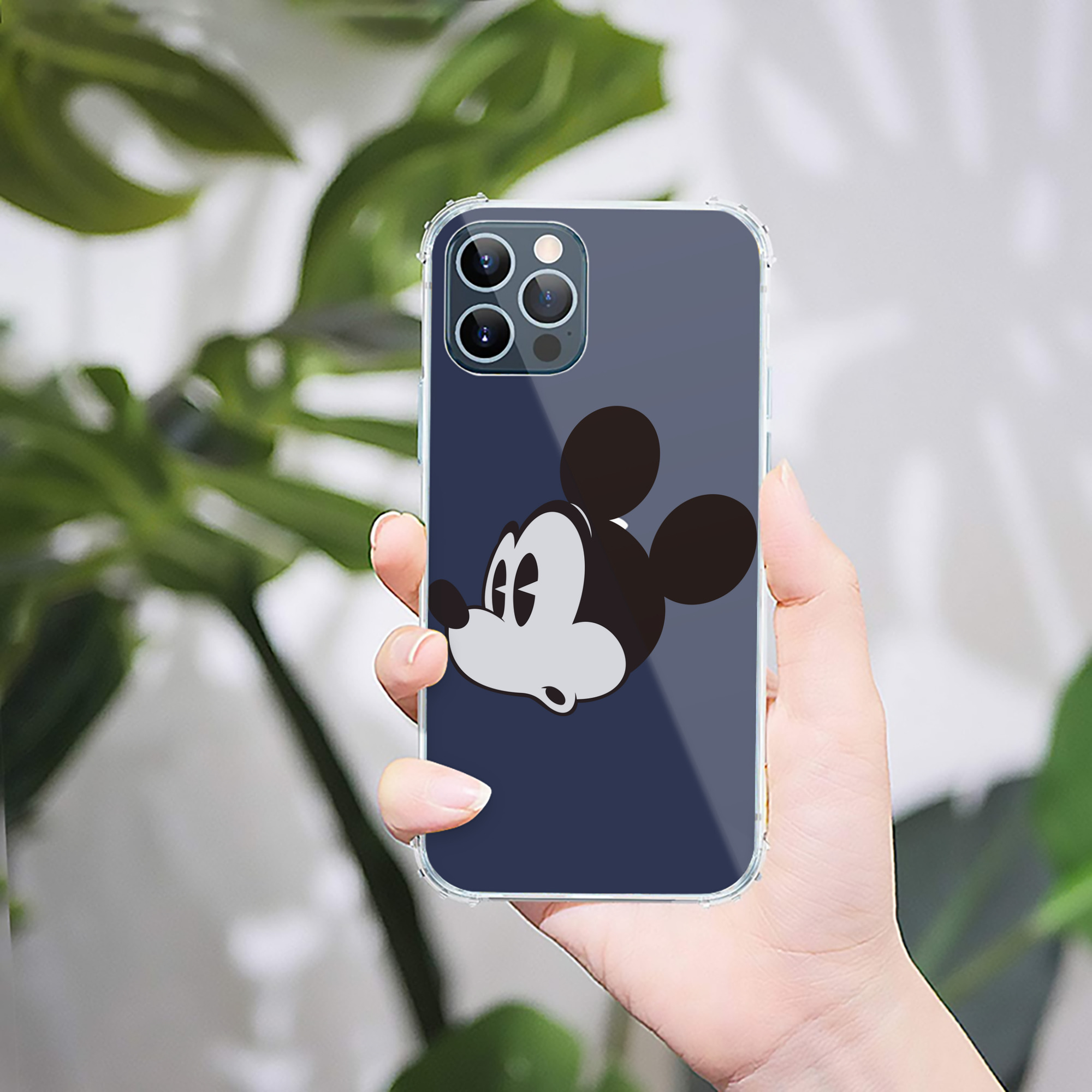 （画像用） ミッキーマウス Mickey Mouse 【iPhone 12シリーズ対応】透明スマホケース（クリアソフトケース）